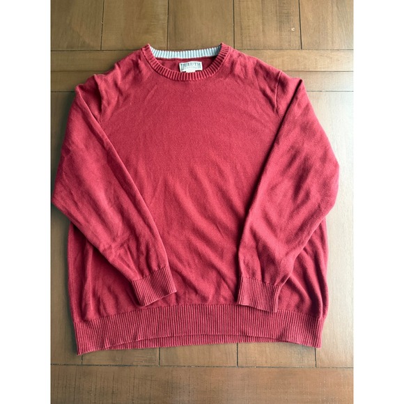 Duluth Trading Co Other - Duluth Trading Co Mens 2XL Tall Red Crew Neck Cotton Blend Knit Sweater